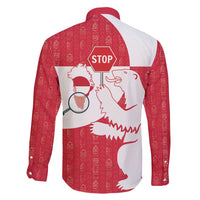 Greenland Not For Sale Family Matching Puletasi and Hawaiian Shirt Polar Bear