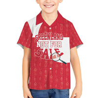Greenland Not For Sale Kid Hawaiian Shirt Polar Bear