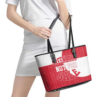 Greenland Not For Sale Leather Tote Bag Polar Bear