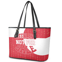 Greenland Not For Sale Leather Tote Bag Polar Bear