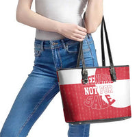 Greenland Not For Sale Leather Tote Bag Polar Bear