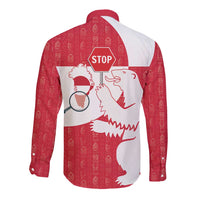 Greenland Not For Sale Long Sleeve Button Shirt Polar Bear