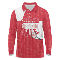Greenland Not For Sale Long Sleeve Polo Shirt Polar Bear