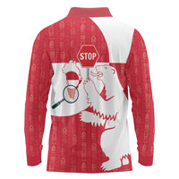 Greenland Not For Sale Long Sleeve Polo Shirt Polar Bear