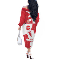 Greenland Not For Sale Off The Shoulder Long Sleeve Dress Polar Bear