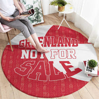 Greenland Not For Sale Round Carpet Polar Bear