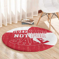 Greenland Not For Sale Round Carpet Polar Bear