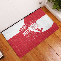 Greenland Not For Sale Rubber Doormat Polar Bear