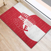 Greenland Not For Sale Rubber Doormat Polar Bear