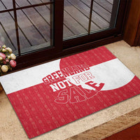 Greenland Not For Sale Rubber Doormat Polar Bear