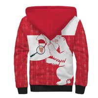 Greenland Not For Sale Sherpa Hoodie Polar Bear