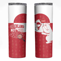 Greenland Not For Sale Skinny Tumbler Polar Bear