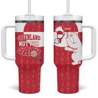 Greenland Not For Sale Tumbler With Handle Polar Bear