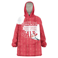 Greenland Not For Sale Wearable Blanket Hoodie Polar Bear