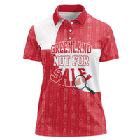 Greenland Not For Sale Women Polo Shirt Polar Bear