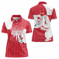 Greenland Not For Sale Women Polo Shirt Polar Bear