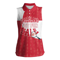 Greenland Not For Sale Women Sleeveless Polo Shirt Polar Bear