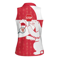 Greenland Not For Sale Women Sleeveless Polo Shirt Polar Bear