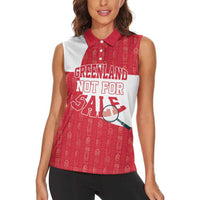 Greenland Not For Sale Women Sleeveless Polo Shirt Polar Bear