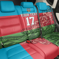 Custom Azerbaijan Football Back Car Seat Cover Azerbaijan Pattern Buta