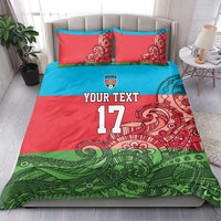 Custom Azerbaijan Football Bedding Set Azerbaijan Pattern Buta