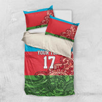 Custom Azerbaijan Football Bedding Set Azerbaijan Pattern Buta