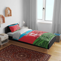 Custom Azerbaijan Football Bedding Set Azerbaijan Pattern Buta