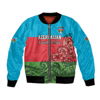 Custom Azerbaijan Football Bomber Jacket Azerbaijan Pattern Buta