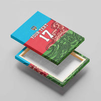 Custom Azerbaijan Football Canvas Wall Art Azerbaijan Pattern Buta