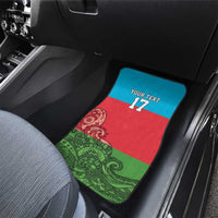 Custom Azerbaijan Football Car Mats Azerbaijan Pattern Buta