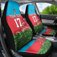 Custom Azerbaijan Football Car Seat Cover Azerbaijan Pattern Buta