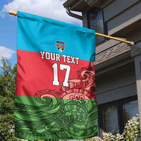 Custom Azerbaijan Football Garden Flag Azerbaijan Pattern Buta