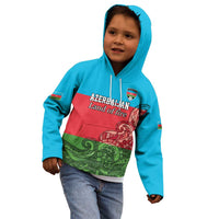Custom Azerbaijan Football Kid Hoodie Azerbaijan Pattern Buta