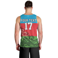 Custom Azerbaijan Football Men Tank Top Azerbaijan Pattern Buta