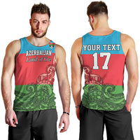 Custom Azerbaijan Football Men Tank Top Azerbaijan Pattern Buta