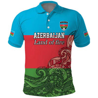 Custom Azerbaijan Football Polo Shirt Azerbaijan Pattern Buta
