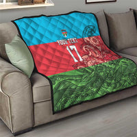 Custom Azerbaijan Football Quilt Azerbaijan Pattern Buta