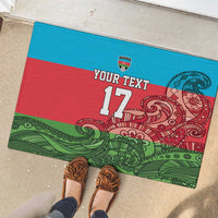 Custom Azerbaijan Football Rubber Doormat Azerbaijan Pattern Buta