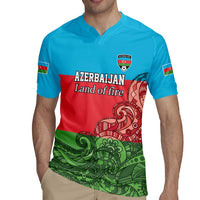Custom Azerbaijan Football Rugby Jersey Azerbaijan Pattern Buta