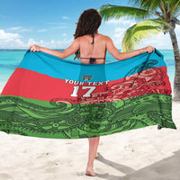 Custom Azerbaijan Football Sarong Azerbaijan Pattern Buta