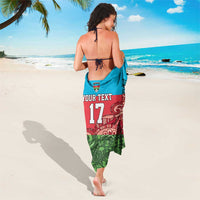 Custom Azerbaijan Football Sarong Azerbaijan Pattern Buta