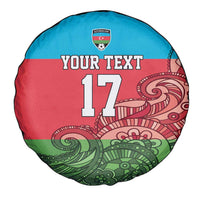 Custom Azerbaijan Football Spare Tire Cover Azerbaijan Pattern Buta