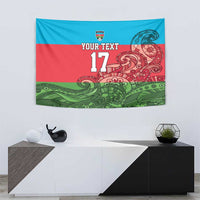 Custom Azerbaijan Football Tapestry Azerbaijan Pattern Buta