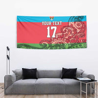 Custom Azerbaijan Football Tapestry Azerbaijan Pattern Buta