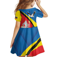 Lithuania Alytus County Family Matching Off The Shoulder Long Sleeve Dress and Hawaiian Shirt Alytaus Apskritis Coat of Arms