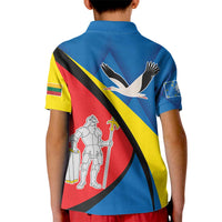 Lithuania Alytus County Kid Polo Shirt Alytaus Apskritis Coat of Arms