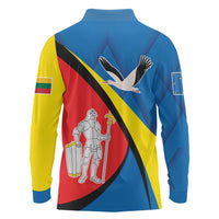 Lithuania Alytus County Long Sleeve Polo Shirt Alytaus Apskritis Coat of Arms