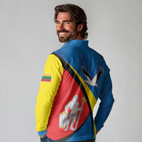Lithuania Alytus County Long Sleeve Polo Shirt Alytaus Apskritis Coat of Arms