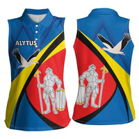 Lithuania Alytus County Women Sleeveless Polo Shirt Alytaus Apskritis Coat of Arms LT17 - Wonder Print Shop