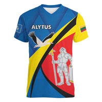 Lithuania Alytus County Women V-Neck T-Shirt Alytaus Apskritis Coat of Arms LT17 - Wonder Print Shop